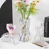 CrystalBloom Unregelmäßige Transparente Glasvase