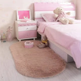 Luxus Ovaler SilkTouch Wohnraumteppich – Moderner Ovaler Teppich für Wohnzimmer, Schlafzimmer & Bettseite