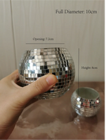 DiscoGlow Retro Discokugel Teelichthalter