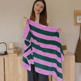 Luxuriös Gestreiftes Gekämmtes Baumwoll-Handtuch