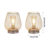 LumiFest Tragbare Weiße Metall-Tischlampe