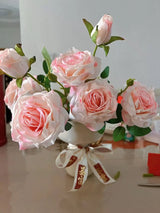 Keramik Rose Bloom Design Väschen – Luxus-Rosenförmige Keramikvase