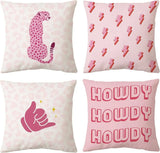 WildChic Rosafarbener Leopardenmuster-Kissenbezug