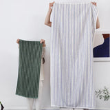 Luxuriöses Biologisches Gestreiftes Jacquard Baumwollhandtuch – Superweich, Absorbierend & Langlebig für Bad und Gesicht