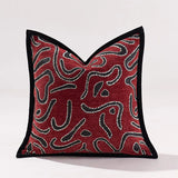 LuxeStripe Schwarz-Weiß Chenille Kissenbezug