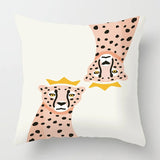 ArtZoo Abstrakte Tier-Kissenhülle – Plüsch-Dekoration