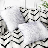 FurLuxe Patchwork Echtfell-Optik Kissen – Exklusiver Dekokissenbezug