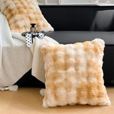 FluffyHugs Retro Plüsch-Kissenbezug – Dekorativer Weicher Kissenbezug