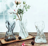 CrystalBloom Unregelmäßige Transparente Glasvase