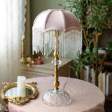 VelourÉclat Französische Retro-Tischlampe