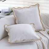 NordicBlauw Falten Kissenbezug 45×45 – Atmungsaktiv, Stilvoll & Luxuriös Dekokissenbezug