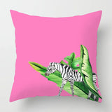 ArtZoo Abstrakte Tier-Kissenhülle – Plüsch-Dekoration