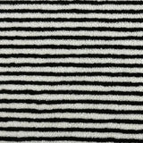 Fein Gestreifter Jacquard-Lammfellstoff – Schnell Trocknend & Atmungsaktiv für DIY Kinderkleidung und Accessoires