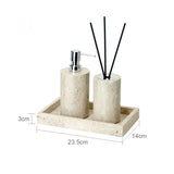Beige Travertin Luxus-Badezimmer-Accessoire-Set