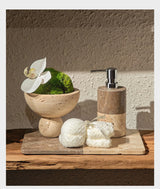 Luxus Marmor-Leoparden Badezimmerkollektion – Keramik Lotionflasche, Mundspülbecher, Seifenspender & Ablage-Set