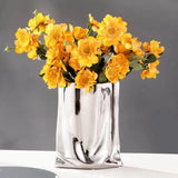 BloomRuffle Keramik-Blumenvase