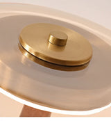 Andi Französische Walnuss Glas Tischlampe – Künstlerische Pilzlampe