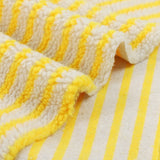 Fein Gestreifter Jacquard-Lammfellstoff – Schnell Trocknend & Atmungsaktiv für DIY Kinderkleidung und Accessoires