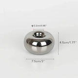 SilverLuxe Elektroplattierter Keramik-Kerzenhalter