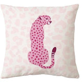 WildChic Rosafarbener Leopardenmuster-Kissenbezug