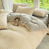 SoftLuxe Japanisches Bettwäsche-Set (3-teilig) – Extra weich & hautfreundlich mit gestreift-kariertem Design