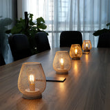 LumiFest Tragbare Weiße Metall-Tischlampe