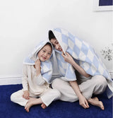 SoftRhomb Luxe Geometrisches Handtuch – Superweich