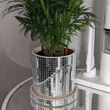 DiscoGlow Spiegelnder Keramik-Blumentopf