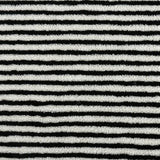 Fein Gestreifter Jacquard-Lammfellstoff – Schnell Trocknend & Atmungsaktiv für DIY Kinderkleidung und Accessoires