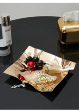 NordiLux Irreguläre Edelstahl-Schmuck- & Obstschale