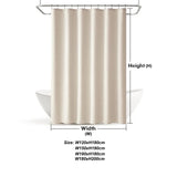 LineaLuxe Premium Duschvorhang – Wasserabweisend & Extra Dickes Kunstleinen – Beige