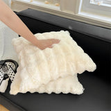 FluffyHugs Retro Plüsch-Kissenbezug – Dekorativer Weicher Kissenbezug