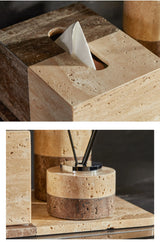 Luxus Marmor-Leoparden Badezimmerkollektion – Keramik Lotionflasche, Mundspülbecher, Seifenspender & Ablage-Set