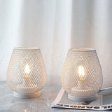 LumiFest Tragbare Weiße Metall-Tischlampe