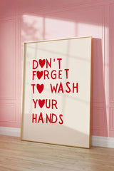 HeartQuote Minimalistisches Rotes Poster