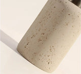 Luxuriöser Kalkstein-Zahnbürstenhalter- und Seifenspender-Set