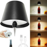 VinoLux Kabellose LED-Tischlampe in Weinflaschen-Form