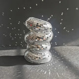 DiscoBloom Mini Silberne Discokugel-Vase