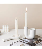 SilverLuxe Elektroplattierter Keramik-Kerzenhalter