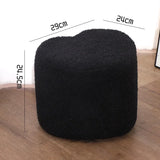 RosyTeddy Luxuriöse Herzförmige Schuhbank – Samtweicher Teddy-Samt-Hocker