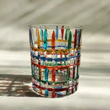 CrystalWeave Buntes Handbemaltes Kristallglas