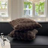 FluffyHugs Retro Plüsch-Kissenbezug – Dekorativer Weicher Kissenbezug