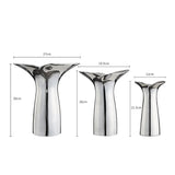 Silberne Geometrische Luxus-Keramikvase