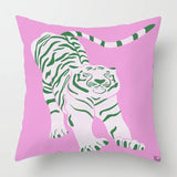 ArtZoo Abstrakte Tier-Kissenhülle – Plüsch-Dekoration