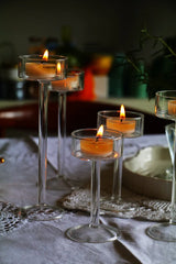 CrystalGlow Luxe Glas-Teelichthalter-Set