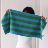 Luxuriöses Biologisches Gestreiftes Jacquard Baumwollhandtuch – Superweich, Absorbierend & Langlebig für Bad und Gesicht