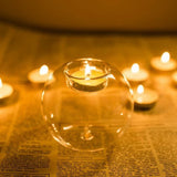 LumiÉclat Europäischer Glas-Hohlkerzenhalter