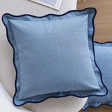 NordicBlauw Falten Kissenbezug 45×45 – Atmungsaktiv, Stilvoll & Luxuriös Dekokissenbezug