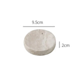 Wabi-Sabi Luxus Badezimmer-Set – Keramik & Travertin | Seifenspender, Mundspülbecher, Zahnputzbecher & Seifenschale