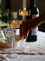 CrystalGlow Luxe Glas-Teelichthalter-Set